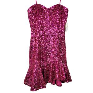 Aiden Mattox Sz 2 Sequin Mini Strapless Pink Dress